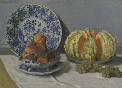 メロンのある静物 作： Claude Monet