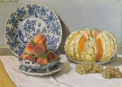 メロンのある静物。 1872 作： Claude Monet