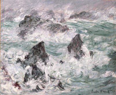 Belle-Ileの嵐 作： Claude Monet