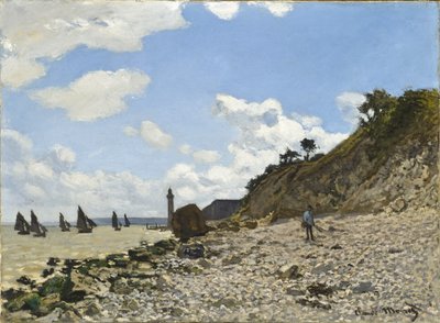 オンフルールのビーチ、1864-1866 作： Claude Monet