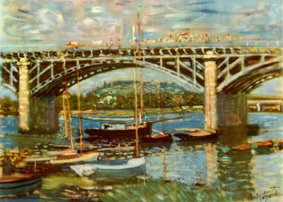 アルジャントゥイユのセーヌ川の橋、1874年、1937年。 作： Claude Monet