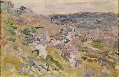 ヴェトゥイユの近くにあるシャントメルルの丘、1881年 作： Claude Monet