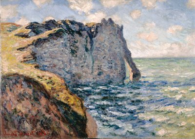 アヴァルの断崖、エトレタ、1885年 作： Claude Monet
