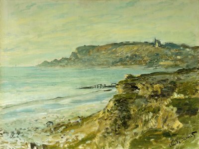 サントドレスの崖。 La Falaise de Saint Adresse、1873 作： Claude Monet