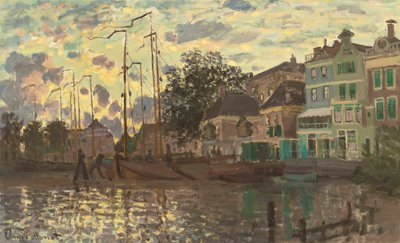 ザーンダムのダム、夕方、1871 年。 作： Claude Monet