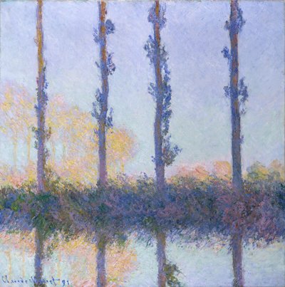 4本の木、1891年 作： Claude Monet