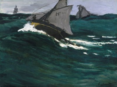 緑の波、c.1866-67（キャンバスに油彩） 作： Claude Monet