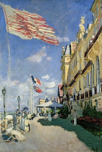 トルヴィルのホテルデロッシュノワール 作： Claude Monet