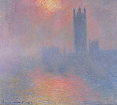 国会議事堂、ロンドン、1904年 作： Claude Monet