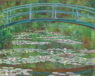 日本の歩道橋、1899 年。 作： Claude Monet