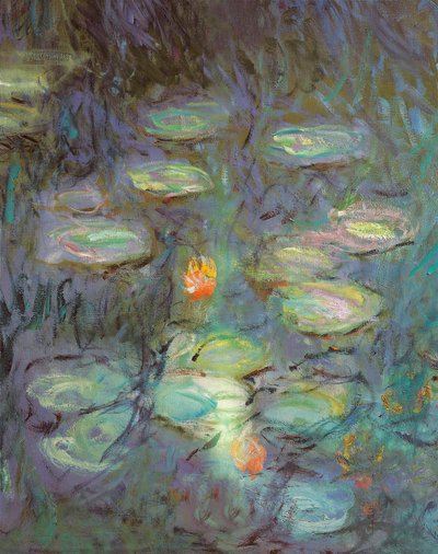 The Nympheas:朝（詳細 作： Claude Monet
