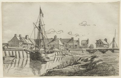 トゥークの港、1864年頃 作： Claude Monet