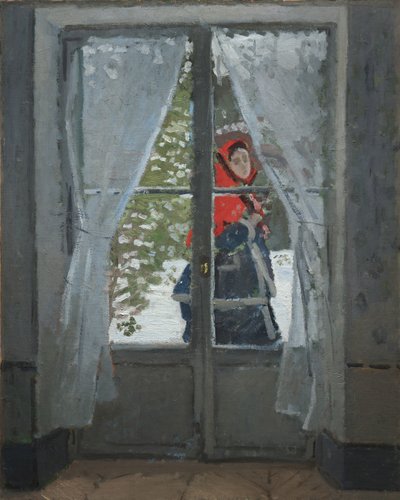 赤い頭巾、モネ、1868-73年頃（布に油彩） 作： Claude Monet