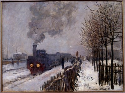 雪の中の列車 作： Claude Monet