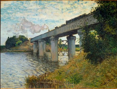 アルジャントゥイユの鉄道の橋 作： Claude Monet