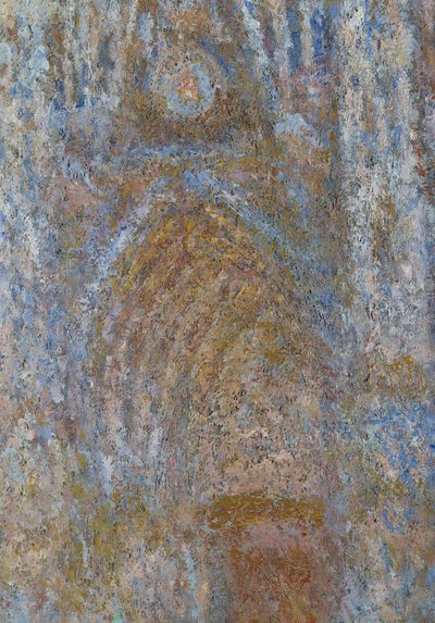 ルーアンのカテドラル、ポータル 太陽の朝、青いハーモニー 詳細。クロード・モネ（1840-1926）の絵画 1893年 太陽0,91 x 0,63 m パリ、オルセー美術館 作： Claude Monet