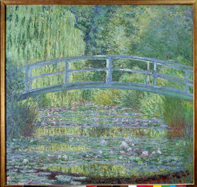 歩道橋と睡蓮の池 作： Claude Monet