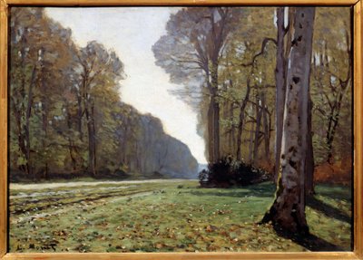 シャイリーの舗道、フォンテーヌブロー、1865年頃（油彩・カンヴァス） 作： Claude Monet