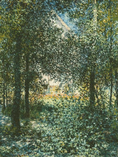 茂み：アルジャントゥイユの家、1876 作： Claude Monet