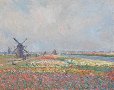 ハーグ近くのチューリップ畑。 作： Claude Monet