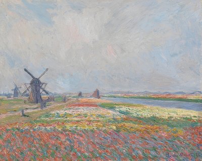 ハーグ近くのチューリップ畑。 1886 作： Claude Monet
