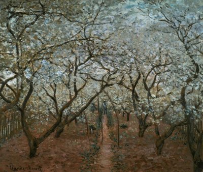 開花果樹園、ヴェトゥイユ 作： Claude Monet