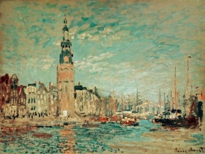 アムステルダムのモンタルバンタワーのビュー 作： Claude Monet