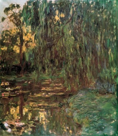 柳と睡蓮の池の眺め 作： Claude Monet