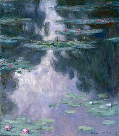睡蓮（ニンフェア）1907（帆布に油彩） 作： Claude Monet