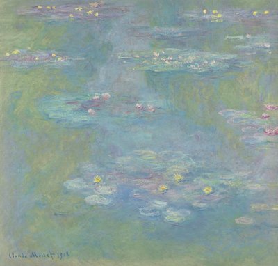 スイレン;ニンフィア、1908 作： Claude Monet