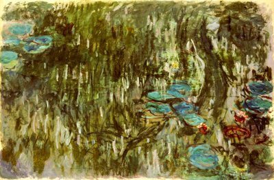 睡蓮、反射された柳、c.1920 作： Claude Monet