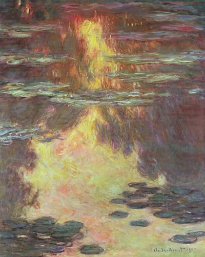 スイレン、1907 作： Claude Monet