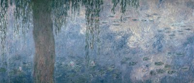 スイレン：しだれ柳の朝、1914-18（右のセクション） 作： Claude Monet