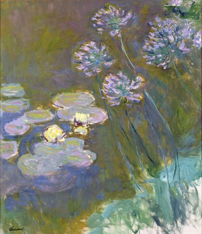 スイレンとアガパンサス 作： Claude Monet