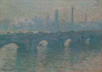 ウォータールー橋、グレーの天気 作： Claude Monet