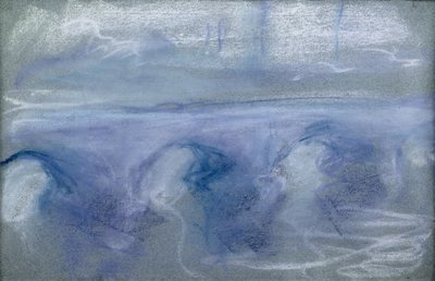 ウォータールー橋、1900年頃（紙にパステル） 作： Claude Monet