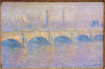 ウォータールー橋、太陽効果（ウォータールー橋、ゾンネ） 作： Claude Monet