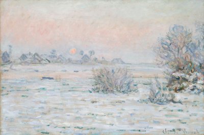ラバクールの冬の太陽 作： Claude Monet