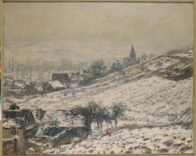 1885年のジヴェルニーの冬 作： Claude Monet