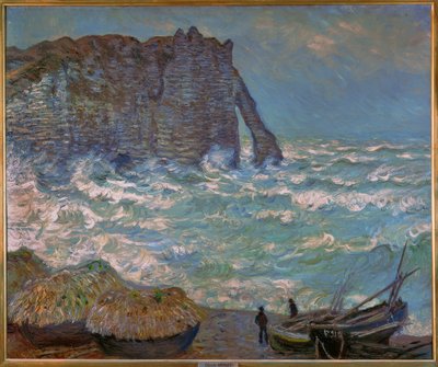 エトルタ、荒波 作： Claude Monet