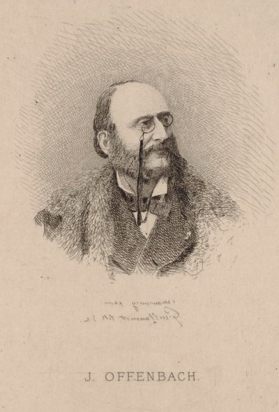 ジャック・オッフェンバッハの肖像1819-1880、1870。 作： Claude Nicolas Eugène Guillaumot