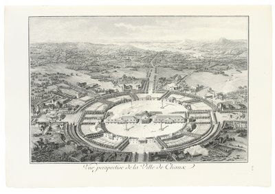 ショーの街の斜視図、1804年 作： Claude Nicolas Ledoux