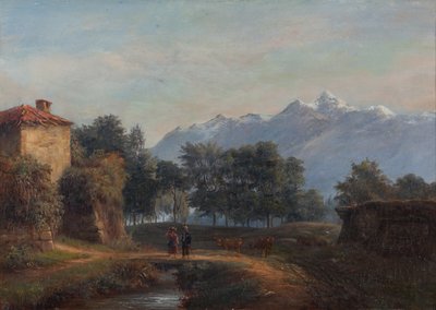 グルノーブルの城壁、イル・ヴェルテ側（油彩・カンヴァス） 作： Claude Pollet