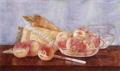 桃のある静物 作： Claude Raguet Hirst