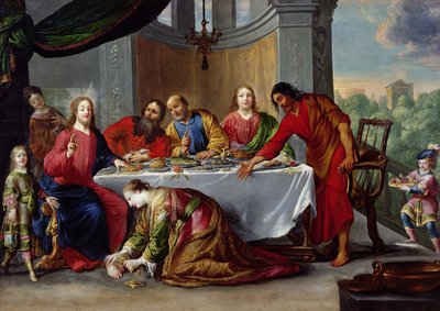 サイモン家のパリサイ人のキリスト、1635年頃 作： Claude Vignon