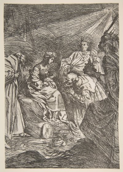 賢者の崇拝、1619年。 作： Claude Vignon