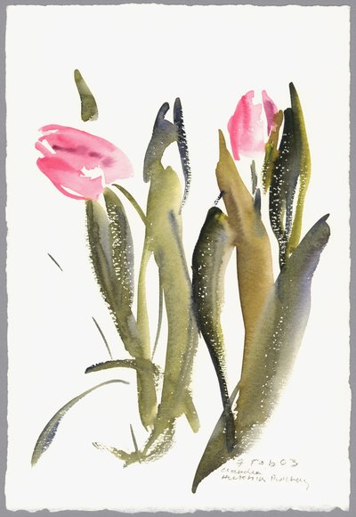 2003年チューリップ（水彩） 作： Claudia Hutchins Puechavy