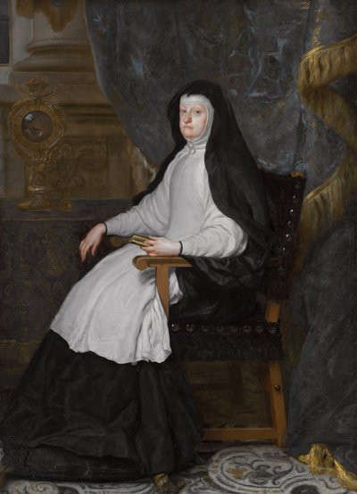ドイツ語：Maria Anna von Österreich, Gemahlin König Philipps IV von Spanien, als Witwe マリア・アンナ・フォン・オーストリア、スペイン国王フィリップ4世の妃。 作： Claudio Coello