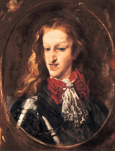 チャールズ2世（1661-1700）スペイン王の肖像。クラウディオ・コエロ（1642-1693）作画 作： Claudio Coello