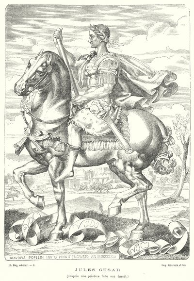 ユリウス・カエサル（ローマの軍人、政治家）（彫刻作品 作： Claudius Popelin